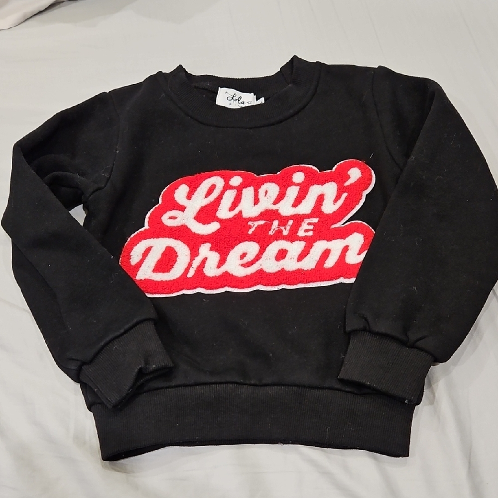 Lola + The Boys Black Sweatshirt